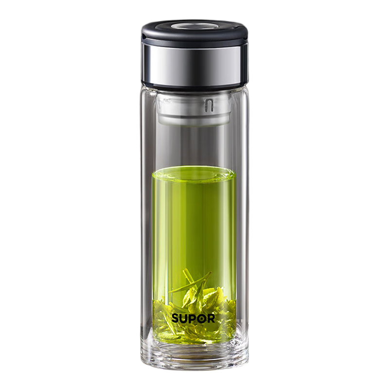 苏泊尔（SUPOR） KCG40BR10 苏泊尔（SUPOR）双层耐热玻璃提环杯400ML.行砚黑KCG40BR10  （单位：个） 苏泊尔（SUPOR）双层耐热玻璃提环杯400ML.行砚黑KCG40BR10