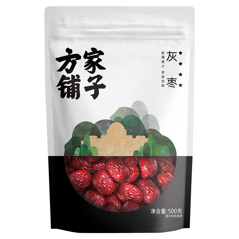 方家铺子 500g 【方家铺子】四星楼兰灰枣500g/袋装  （单位：袋） 【方家铺子】四星楼兰灰枣500g/袋装