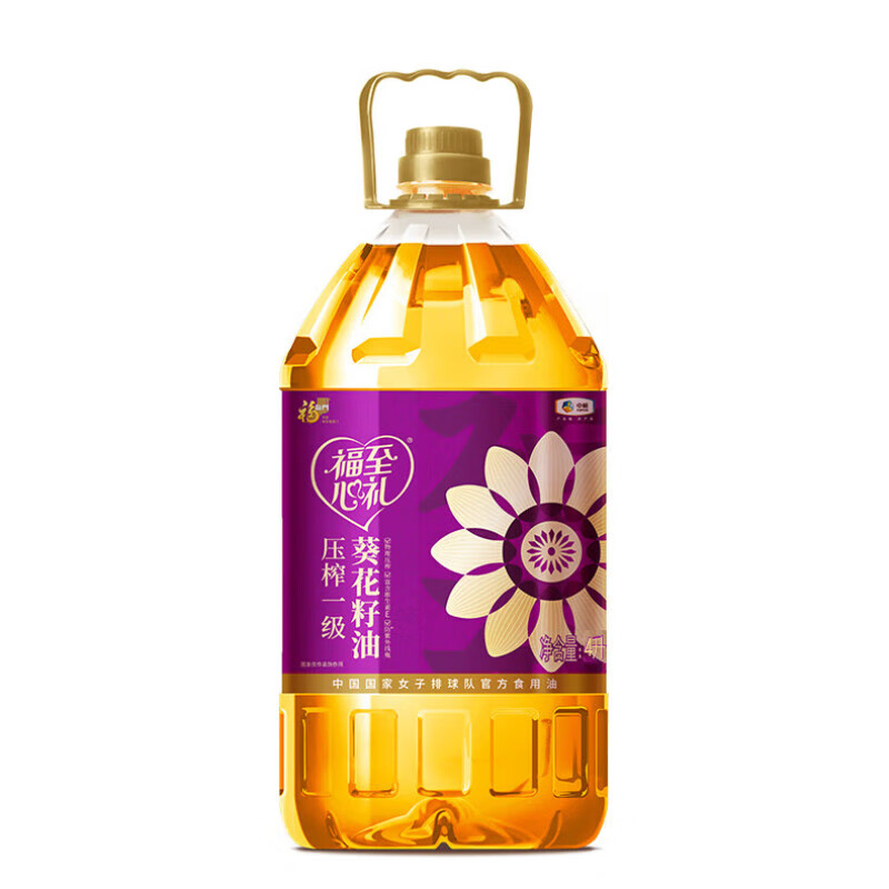 福临门 4L 中粮福临门福至心礼压榨一级葵花籽油4L  （单位：桶） 中粮福临门福至心礼压榨一级葵花籽油4L