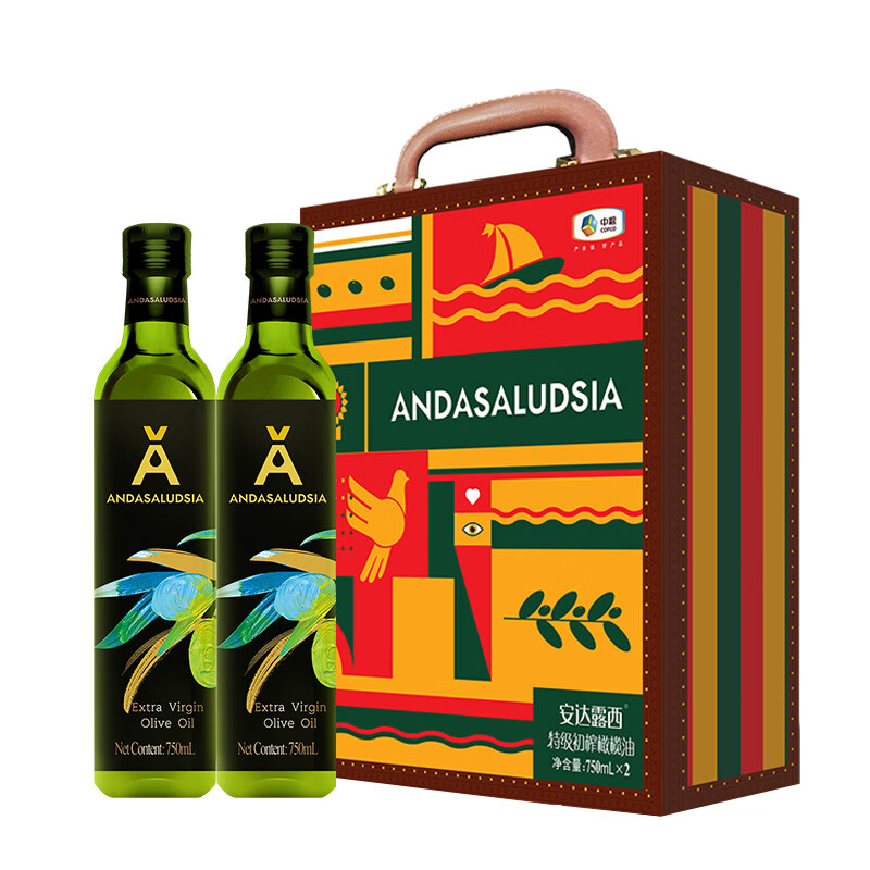 福临门 750ml*2 中粮安达露西特级初榨橄榄油礼盒750ml*2  （单位：盒） 中粮安达露西特级初榨橄榄油礼盒750ml*2
