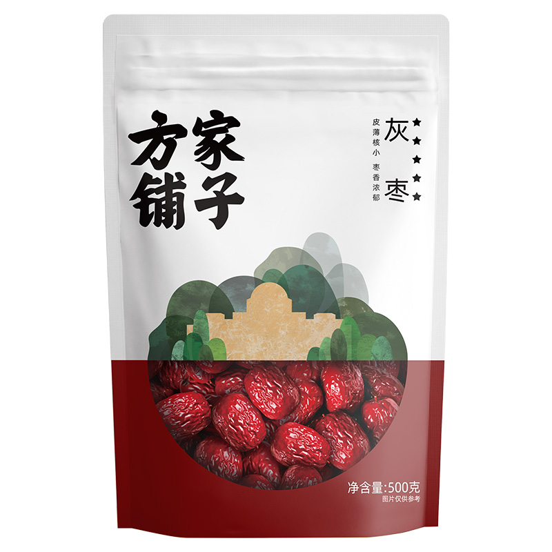 方家铺子 500g 【方家铺子】五星楼兰灰枣500g/袋装  （单位：袋） 【方家铺子】五星楼兰灰枣500g/袋装