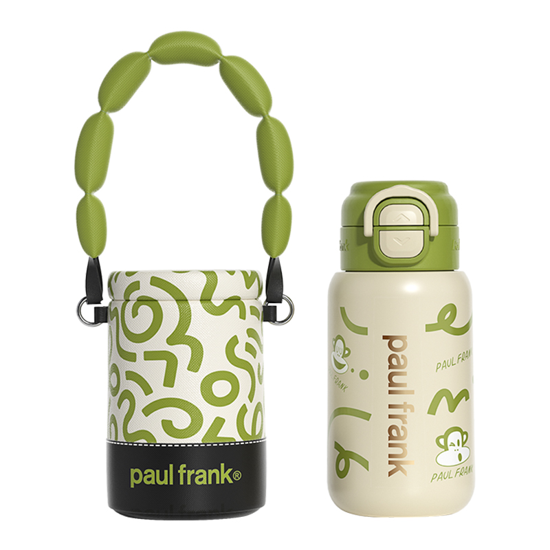 大嘴猴 PF136 大嘴猴（Paul Frank）便携杯套双饮保温杯PF136-绿椰仙踪  （单位：个） 大嘴猴（Paul Frank）便携杯套双饮保温杯PF136-绿椰仙踪