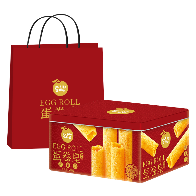 富崎乐（FUKILO） 508g*1罐 富崎乐原味蛋卷皇508g（配精美礼品手袋）  （单位：罐） 富崎乐原味蛋卷皇508g（配精美礼品手袋）