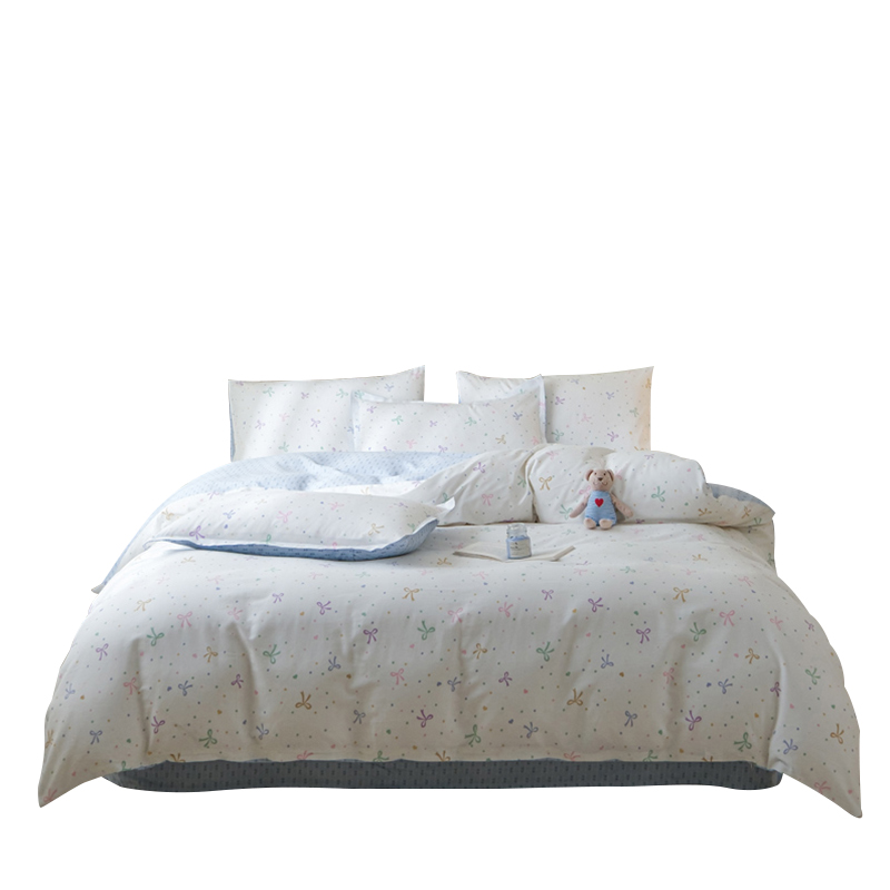 北极绒(Bejiron) BJRJ226 北极绒 生态棉床单四件套 200*230cm BJRJ226 七彩 布袋装  （单位：套） 北极绒 生态棉床单四件套 200*230cm BJRJ226 七彩 布袋装