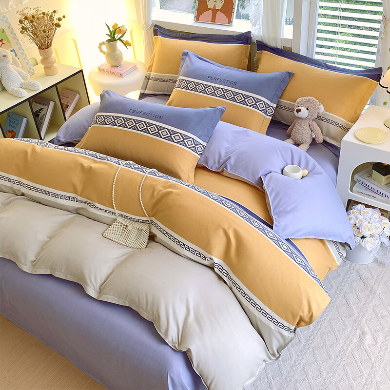 北极绒(Bejiron) 6934281409594 北极绒 四件套 200*230cm 艺术生活 简易盒装  （单位：套） 北极绒 四件套 200*230cm 艺术生活 简易盒装