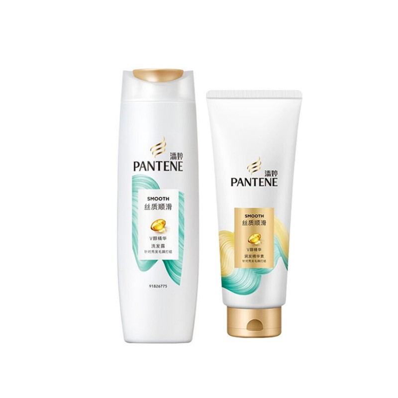 潘婷 洗发水400ml+护发素200ml 潘婷 丝质顺滑洗发水400ml+护发素200ml 洗护套装  （单位：套） 潘婷 丝质顺滑洗发水400ml+护发素200ml 洗护套装