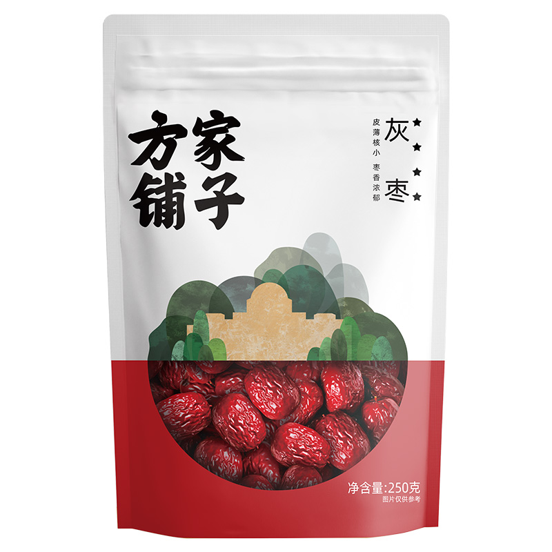 方家铺子 250g 【方家铺子】四星楼兰灰枣250g/袋装  （单位：袋） 【方家铺子】四星楼兰灰枣250g/袋装
