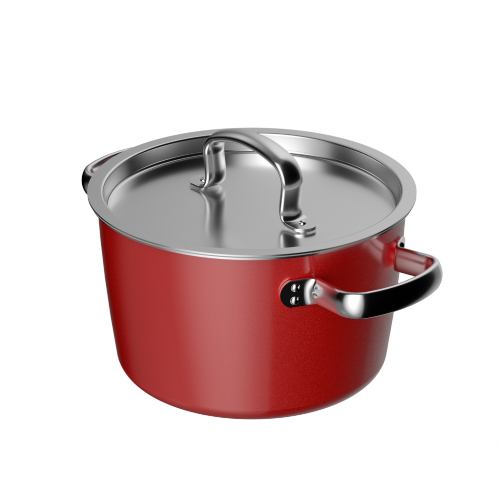 神田绣渤意 微压炖锅 神田KANDA钛彩米陶瓷微压炖锅 红色 22cm  （单位：个） 神田KANDA钛彩米陶瓷微压炖锅 红色 22cm