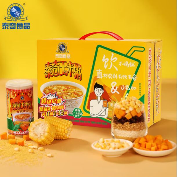 泰奇 玉米粥370g*12罐礼盒 泰奇玉米粥370g*12罐礼盒  （单位：箱） 泰奇玉米粥370g*12罐礼盒