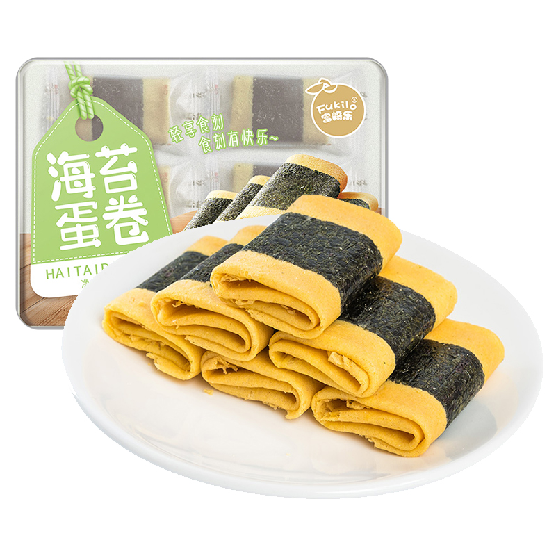 富崎乐（FUKILO） 200g*2盒 富崎乐海苔蛋卷 200g/盒 2盒装  （单位：盒） 富崎乐海苔蛋卷 200g/盒 2盒装