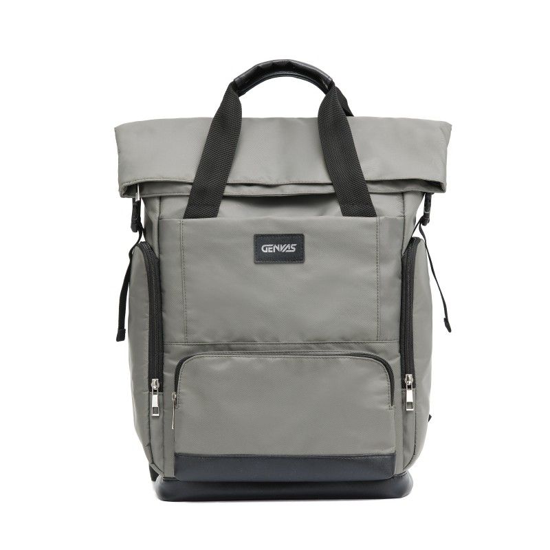 君华仕（GENVAS） 材质：牛津布+超纤革 内里材质：涤纶  尺寸：38x12x45cm 君华仕 GENVAS 商务电脑双肩背包 GS811  （单位：件） 君华仕 GENVAS 商务电脑双肩背包 GS811
