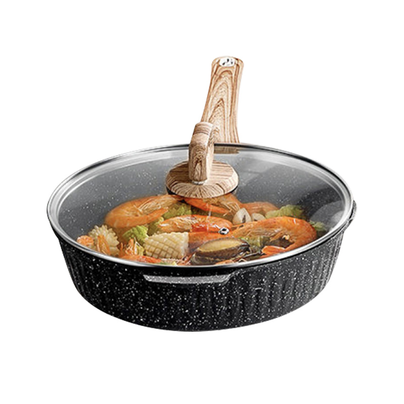 上亨（shangheng） 家用厨房电器具 上亨麦饭石涂层炒锅SHZH-CJCG001-32cm黑色  （单位：个） 上亨麦饭石涂层炒锅SHZH-CJCG001-32cm黑色