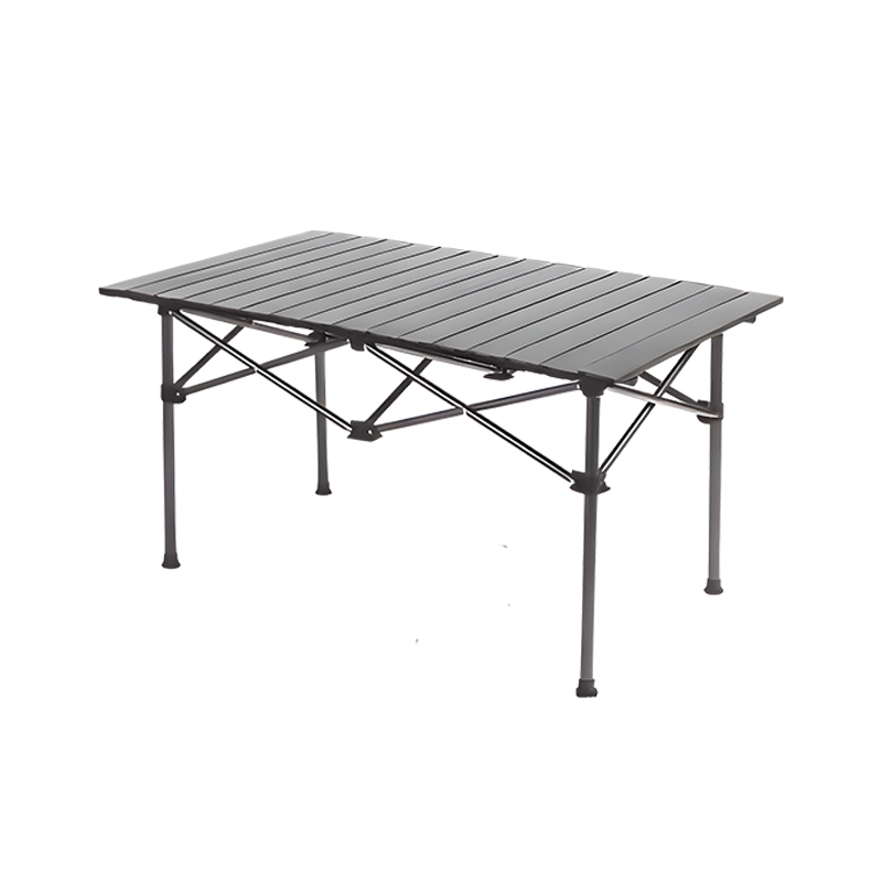 君华仕（GENVAS） 净重：3.9kg 承重：50kg  材质：铝质(桌面)碳素钢(桌架) 君华仕 GENVAS 碳素钢折叠蛋卷桌 GS23665019黑色/细沙黄色  （单位：件） 君华仕 GENVAS 碳素钢折叠蛋卷桌 GS23665019黑色/细沙黄色