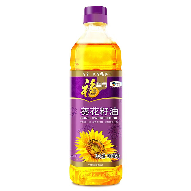 福临门 900ml 中粮福临门压榨一级葵花籽油900ml  （单位：桶） 中粮福临门压榨一级葵花籽油900ml