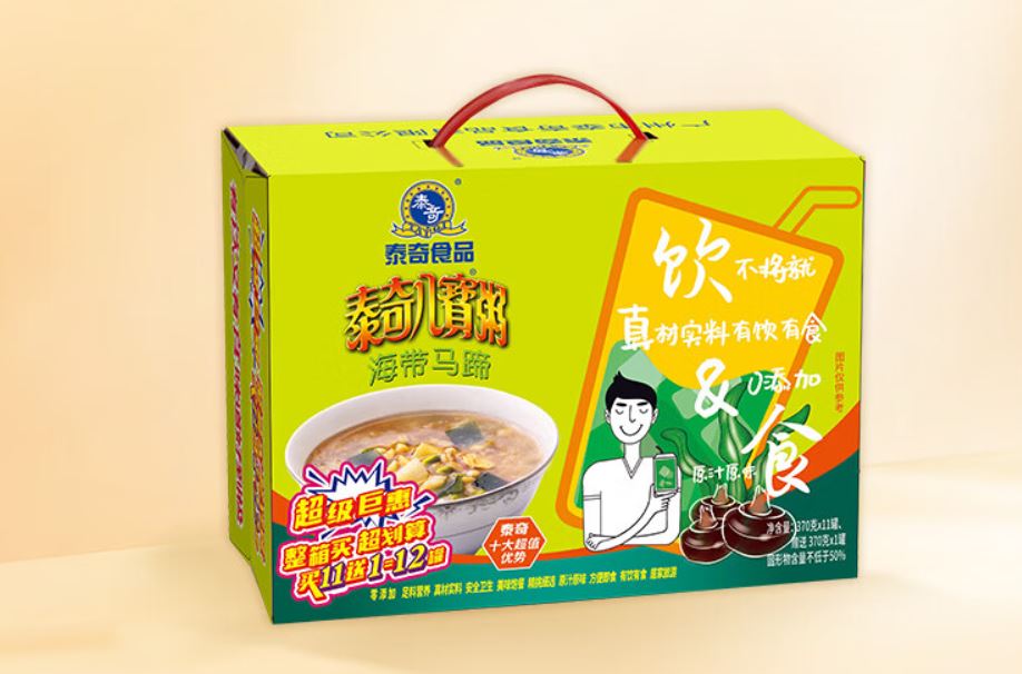 泰奇 海带马蹄粥370g*12罐礼盒 泰奇海带马蹄粥370g*12罐礼盒  （单位：箱） 泰奇海带马蹄粥370g*12罐礼盒