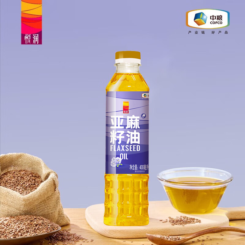 福临门 400ml*3 中粮悦润亚麻籽油礼盒400ml*3  （单位：盒） 中粮悦润亚麻籽油礼盒400ml*3