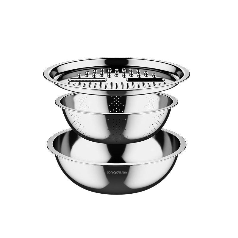 龙的（longde） 面盆28cm、米筛24cm、刨丝器28cm彩盒包装;LD-CJ892-3 龙的乐享厨房三宝LD-CJ892-3-面盆28cm、米筛24cm、刨丝器28cm彩盒包装;LD-CJ892-3  （单位：套） 龙的乐享厨房三宝LD-CJ892-3-面盆28cm、米筛24cm、刨丝器28cm彩盒包装;LD-CJ892-3