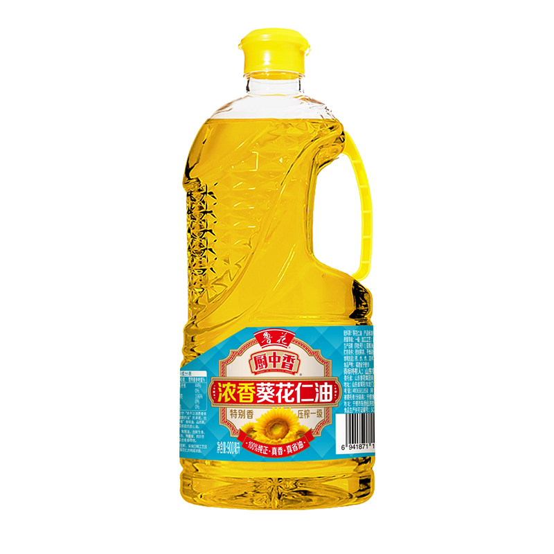 鲁花 900ml 鲁花厨中香浓香葵花仁油 900ml  （单位：桶） 鲁花厨中香浓香葵花仁油 900ml