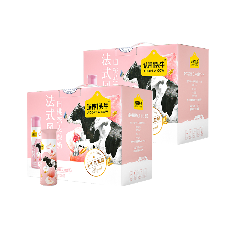 认养一头牛 110201102201 认养一头牛白桃燕麦味酸奶230GPET10入二提装110201102201  （单位：箱） 认养一头牛白桃燕麦味酸奶230GPET10入二提装110201102201