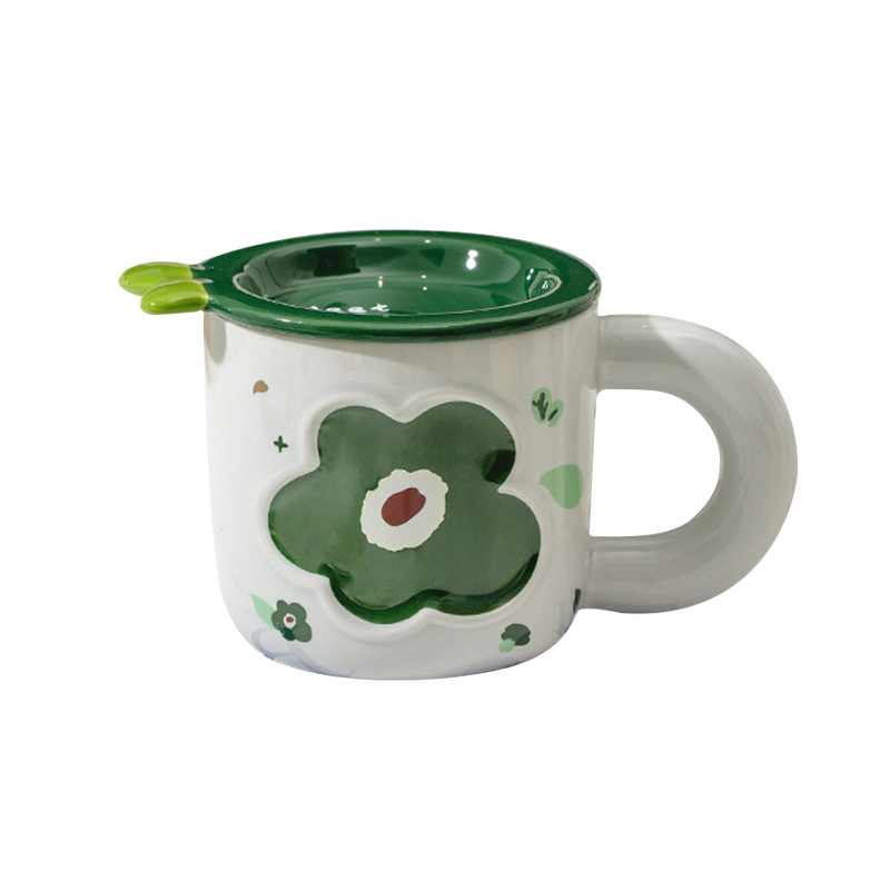 上亨（shangheng） SHZH-MKB02 上亨丹麦花陶瓷马克杯SHZH-MKB02绿花  （单位：个） 上亨丹麦花陶瓷马克杯SHZH-MKB02绿花