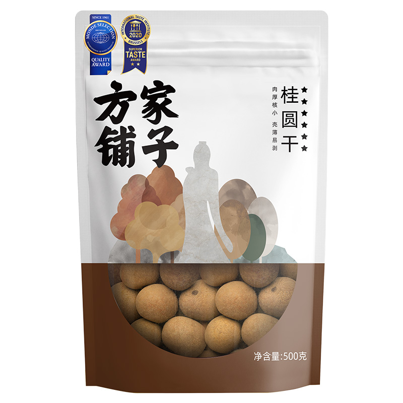 方家铺子 500g 【方家铺子】六星桂圆干500g/袋装  （单位：袋） 【方家铺子】六星桂圆干500g/袋装