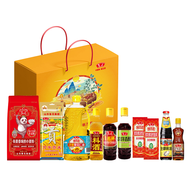 鲁花 1800g+2472ml 鲁花食用油 百味臻萃礼盒2.47L+2.1kg  （单位：套） 鲁花食用油 百味臻萃礼盒2.47L+2.1kg