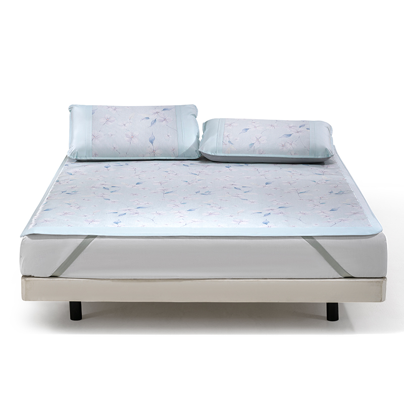 水星家纺（MERCURY） 180cm&times;200cm 水星家纺茉上白云印花冰丝席180cm&times;200cm  （单位：套） 水星家纺茉上白云印花冰丝席180cm&times;200cm