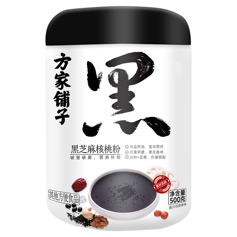 方家铺子 500g 【方家铺子】黑芝麻核桃粉500g/罐装  （单位：罐） 【方家铺子】黑芝麻核桃粉500g/罐装