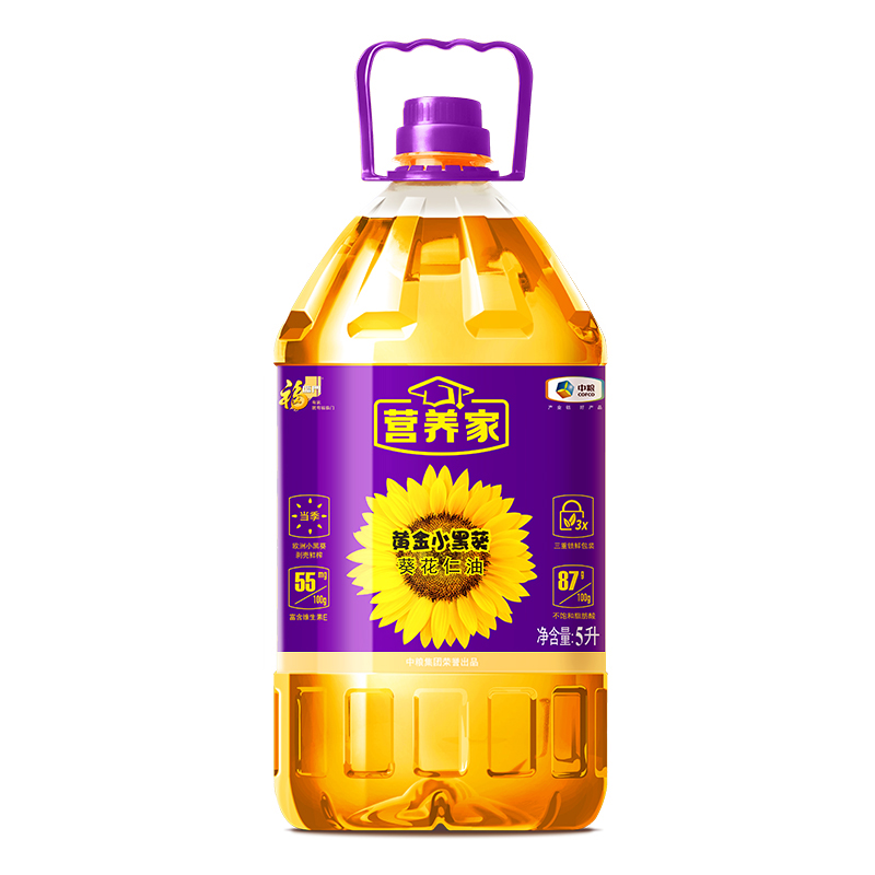 福临门 5L 中粮福临门营养家黄金小黑葵葵花仁油5L  （单位：桶） 中粮福临门营养家黄金小黑葵葵花仁油5L