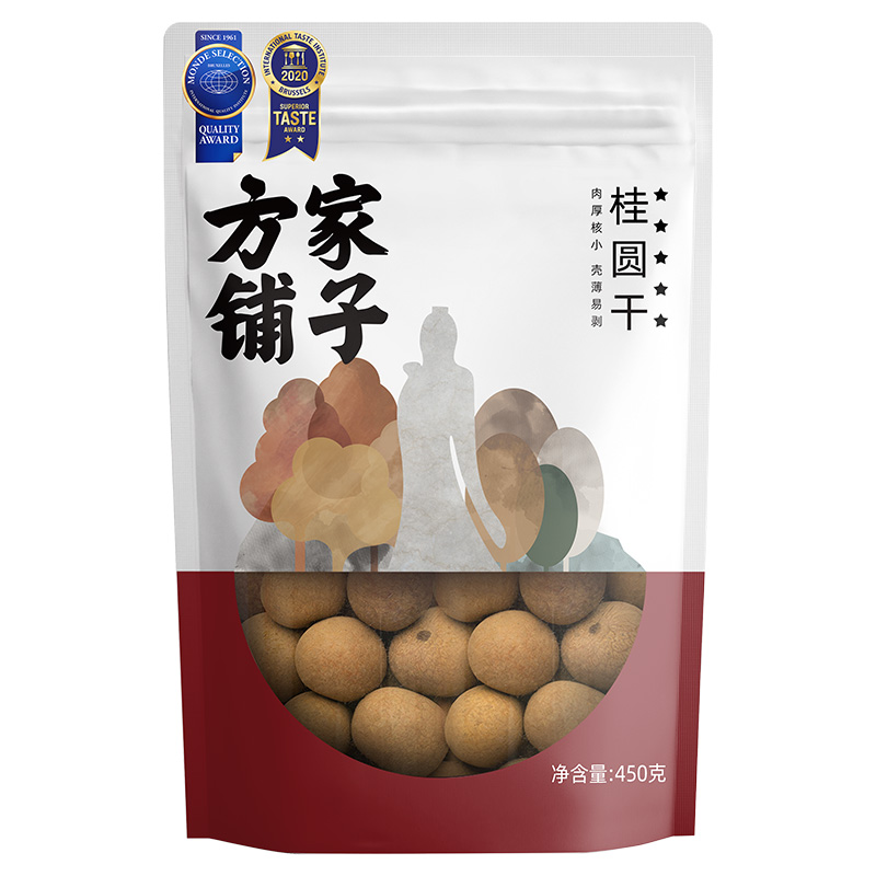 方家铺子 450g 【方家铺子】五星桂圆干450g/袋装  （单位：袋） 【方家铺子】五星桂圆干450g/袋装