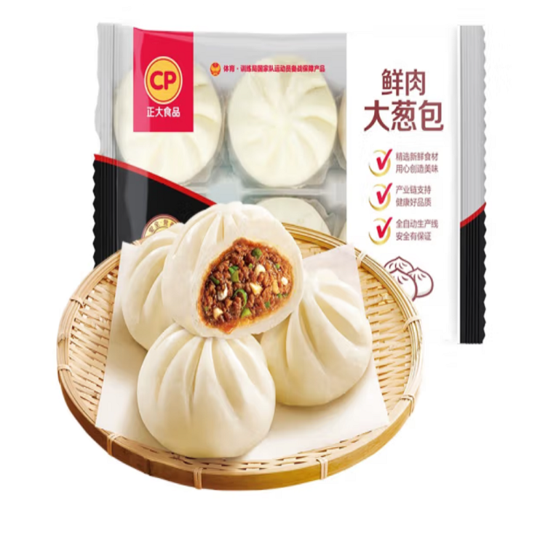 正大食品（CP） 480g/袋*2袋 正大鲜肉大葱包   80g*6个/袋*2袋  （单位：袋） 正大鲜肉大葱包   80g*6个/袋*2袋
