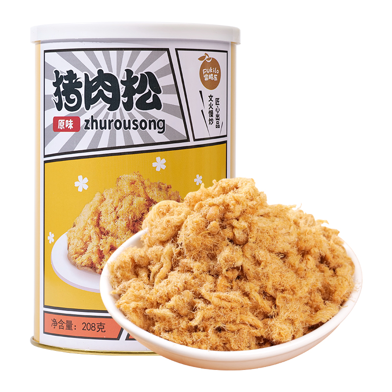 富崎乐（FUKILO） 208g*2罐 富崎乐原味猪肉松 208g/罐 2罐装  （单位：罐） 富崎乐原味猪肉松 208g/罐 2罐装