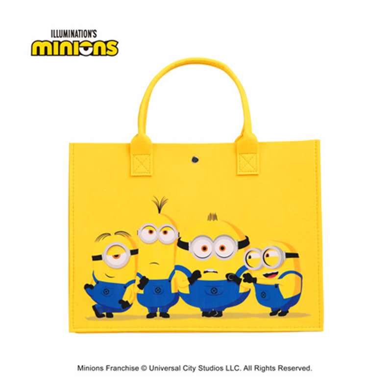 小黄人（MINIONS） CXB050051 小黄人大眼萌系列-香蕉系列-黄色毛毡托特包CXB050051  （单位：个） 小黄人大眼萌系列-香蕉系列-黄色毛毡托特包CXB050051