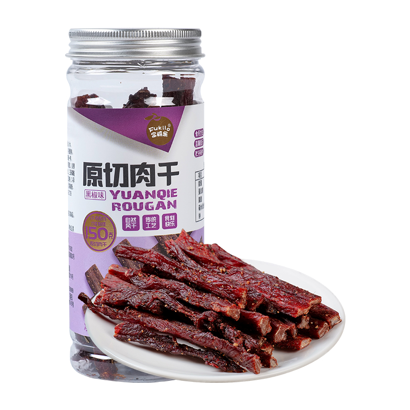 富崎乐（FUKILO） 68g*2罐 富崎乐黑椒味原切肉干 68g/罐 2罐装  （单位：罐） 富崎乐黑椒味原切肉干 68g/罐 2罐装