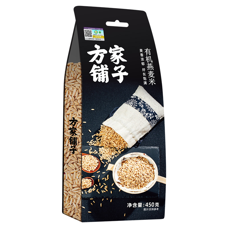 方家铺子 450g 【方家铺子】有机燕麦450g/米砖  （单位：袋） 【方家铺子】有机燕麦450g/米砖