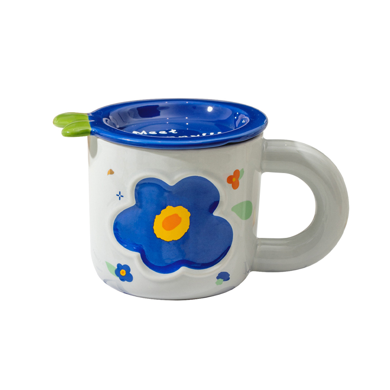 上亨（shangheng） SHZH-MKB02 上亨丹麦花陶瓷马克杯SHZH-MKB02蓝花  （单位：个） 上亨丹麦花陶瓷马克杯SHZH-MKB02蓝花