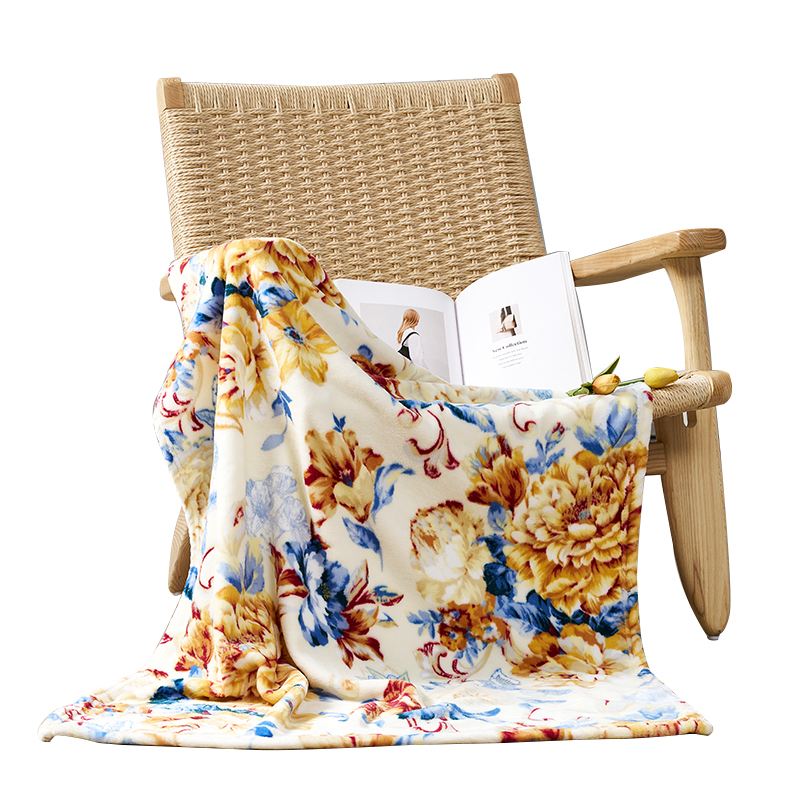 富安娜 多功能法兰绒午休毯 富安娜 多功能法兰绒午休毯/落英缤纷80*120cm  （单位：张） 富安娜 多功能法兰绒午休毯/落英缤纷80*120cm