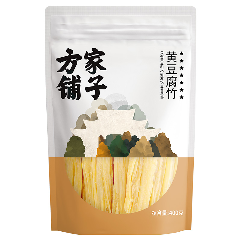 方家铺子 400g 【方家铺子】黄豆腐竹400g/袋装  （单位：袋） 【方家铺子】黄豆腐竹400g/袋装