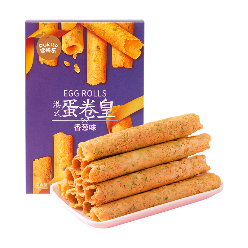 富崎乐（FUKILO） 138g*2盒 富崎乐港式蛋卷皇（香葱味） 138g/盒 2盒装  （单位：盒） 富崎乐港式蛋卷皇（香葱味） 138g/盒 2盒装