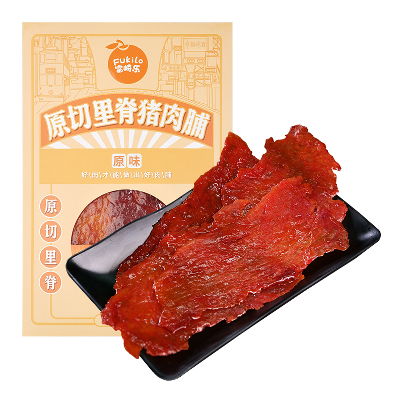 富崎乐（FUKILO） 85g*2袋 富崎乐原味原切里脊猪肉脯 85g/袋 2袋装  （单位：袋） 富崎乐原味原切里脊猪肉脯 85g/袋 2袋装