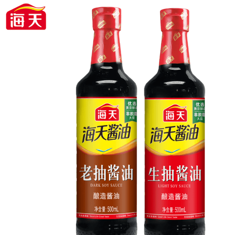 海天（HTDZ） 500ml*2 海天厨房调味组合装（生抽酱油500ml+老抽酱油500ml）（中华老字号）  （单位：瓶） 海天厨房调味组合装（生抽酱油500ml+老抽酱油500ml）（中华老字号）