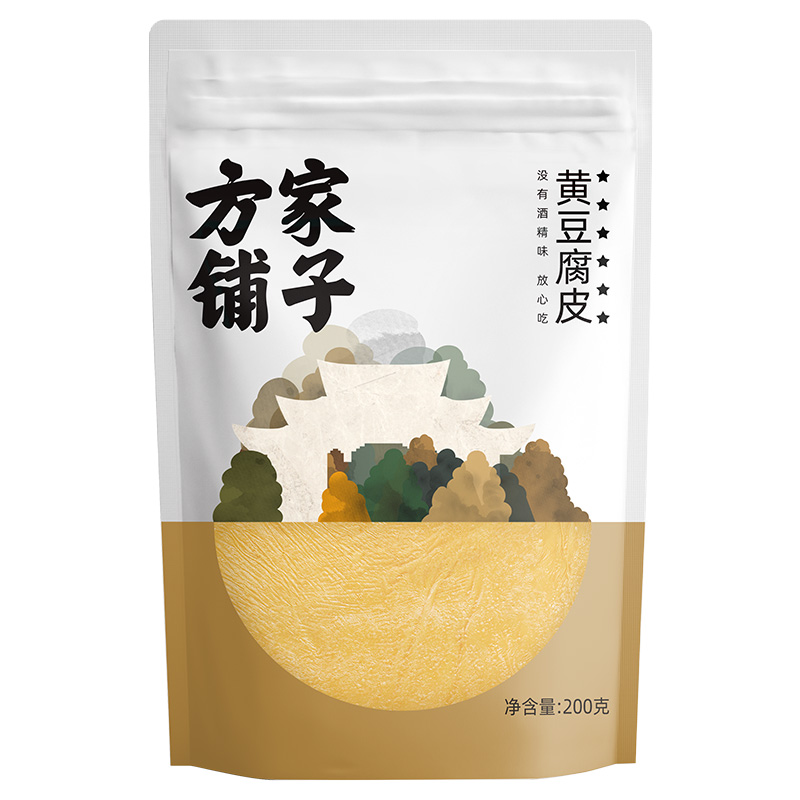 方家铺子 200g 【方家铺子】黄豆腐皮200g/袋装  （单位：袋） 【方家铺子】黄豆腐皮200g/袋装