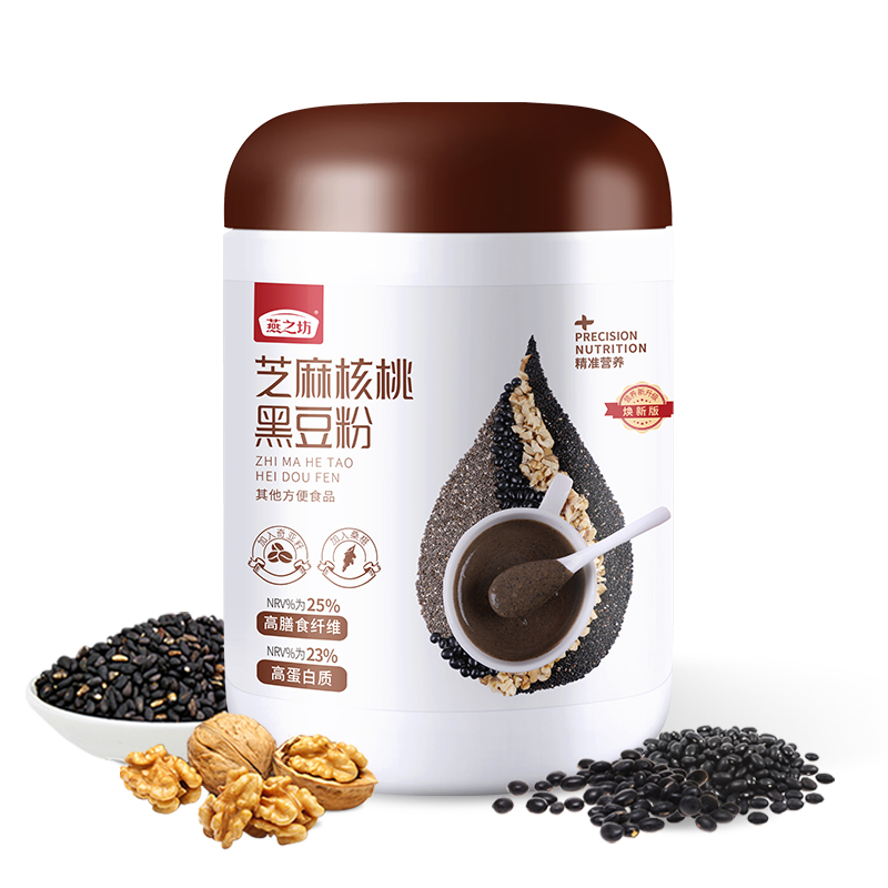 燕之坊 500g*20罐/件 燕之坊芝麻核桃黑豆粉500g/罐  （单位：克） 燕之坊芝麻核桃黑豆粉500g/罐