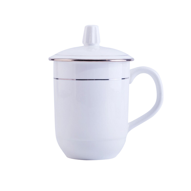 上亨（shangheng） SHZH-MKB10 上亨白色商务接待杯 SHZH-MKB10玉凤杯-高白瓷【银边-单杯】约330ml  （单位：个） 上亨白色商务接待杯 SHZH-MKB10玉凤杯-高白瓷【银边-单杯】约330ml