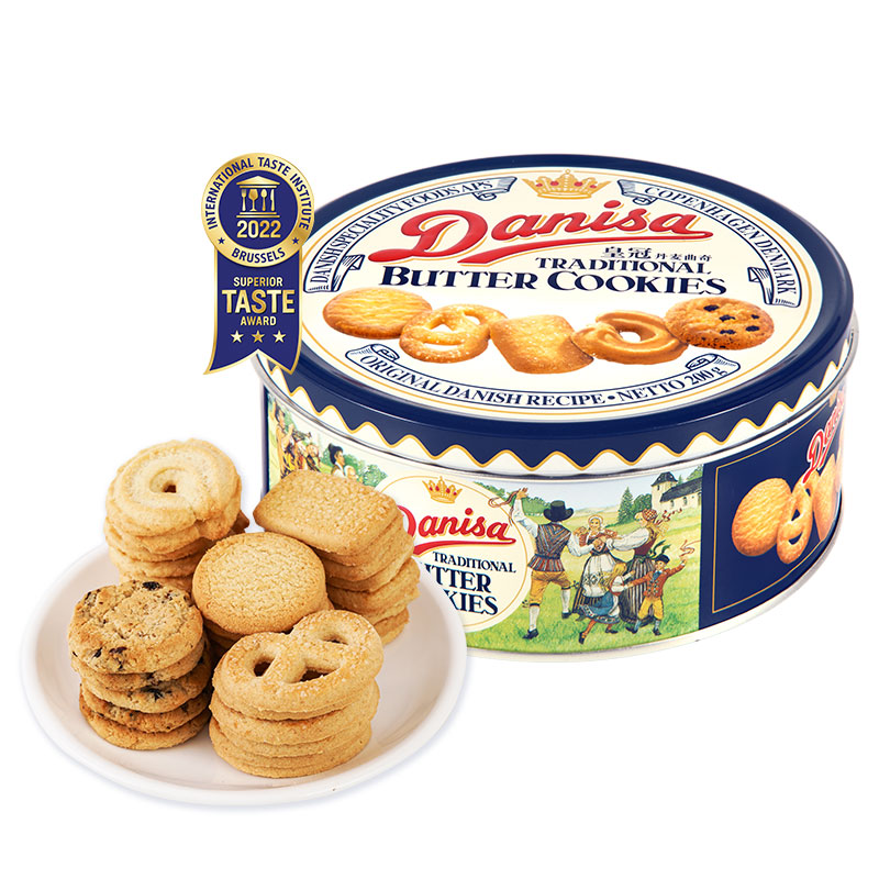 皇冠 200g 皇冠丹麦曲奇饼干200g罐装*2  （单位：盒） 皇冠丹麦曲奇饼干200g罐装*2