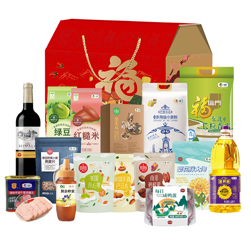 中粮 7634g+750ml+1.45L 2025中粮家宴营养家通用大礼包H型  （单位：盒） 2025中粮家宴营养家通用大礼包H型