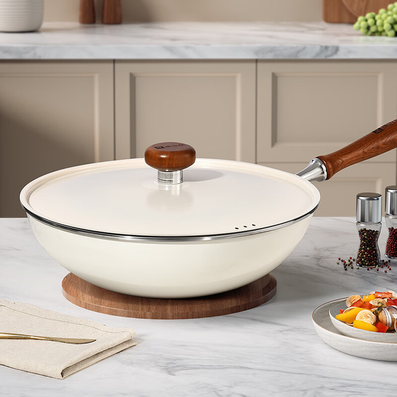 康巴赫（KBH） LPB-C32FL 康巴赫有钛无涂层珐琅不粘炒锅32cm LPB-C32FL  （单位：个） 康巴赫有钛无涂层珐琅不粘炒锅32cm LPB-C32FL