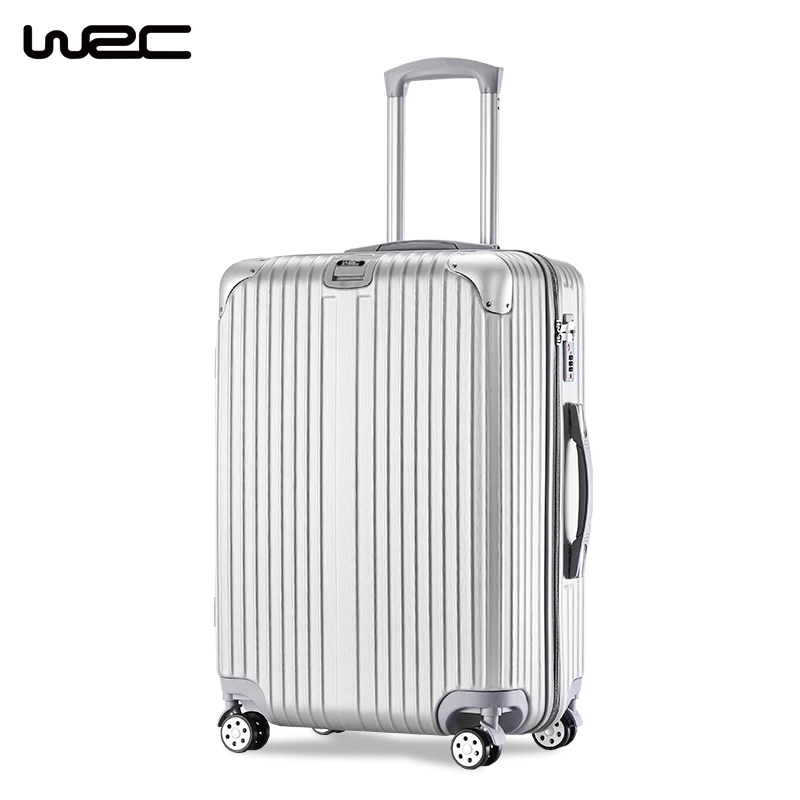 WRC W-J801 24寸银色 WRC经典竖纹亮面W-J801拉杆箱 24寸银色  （单位：个） WRC经典竖纹亮面W-J801拉杆箱 24寸银色