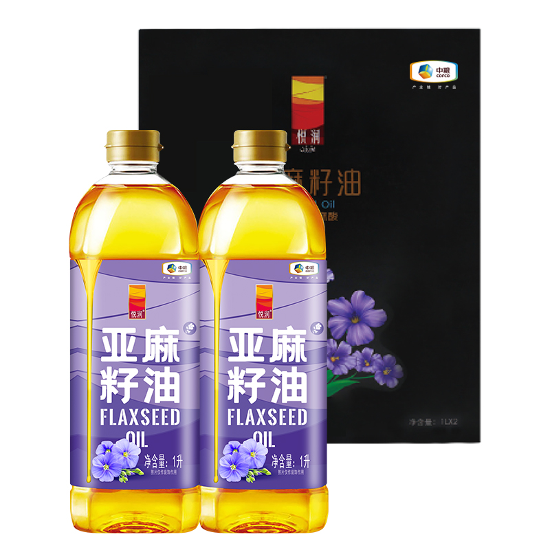 中粮 1L*2 中粮悦润亚麻籽油礼盒 1L*2  （单位：盒） 中粮悦润亚麻籽油礼盒 1L*2