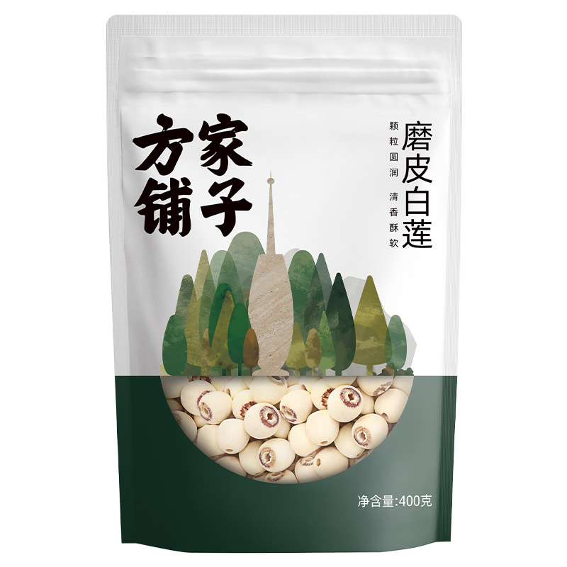 方家铺子 400g 【方家铺子】磨皮白莲400g/袋装  （单位：袋） 【方家铺子】磨皮白莲400g/袋装